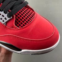 Mid Top Sneakers, Red Black Colorway, Lace Up Design, Casual Gift for Sneaker Fans