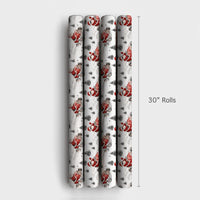 Sunglasses Santa Christmas Gift Wrap, Santa Driving Red Race Car Wrapping Paper, Vintage Car Holiday Present Paper, Xmas Gift Wrap
