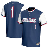 #1 Florida Atlantic Owls Lightweight Collegiate Softball Fashion Jersey - Navy
