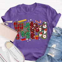 Festive Font Christmas Shirt, Colorful Christmas T-Shirt, Retro Holiday Graphic Tee, Unisex Christmas Party Shirt, Xmas Family Present