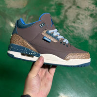 Mid Top Sneakers, Brown Blue Colorway, Lace Up Design, Casual Gift for Sneaker Fans