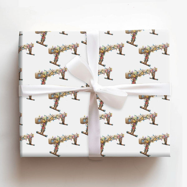 Balance Beam Holiday Gift Wrap, Gymnastics Christmas Wrapping Paper, Gymnast Sports Theme Wrapping Paper, Coach Team Present 