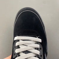 Mid Top Sneakers, Black Silver Colorway, Metallic Finish, Lace Up Design, Casual Gift for Sneaker Fans