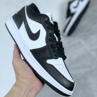 Low Top Sneakers, White Black Colorway, Lace Up Design, Casual Gift for Sneaker Fans