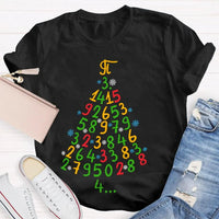 Festive Math Teacher T-Shirt, Christmas Tree Mathematics Shirt, Holiday Math Graphic Tee, Christmas School Shirt, Present for Math Students