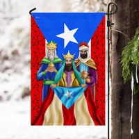Los Tres Reyes Magos Yard Flag, Three Kings Puerto Rico Flag Garden Flag, Puerto Rican Christmas Outdoor Flag, Double-Sided Lawn Decor