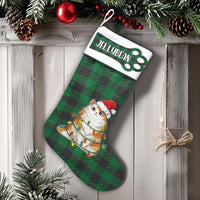 Custom Buffalo Plaid Kitty Stocking, Personalized Cat Christmas Stocking, Adorable Pet Holiday Stocking, Cat Lover Christmas Decor Present