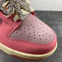 Low Top Sneakers, Pink Colorway, Lace Up Design, Casual Gift for Sneaker Fans