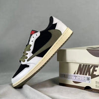 Low Top Sneakers, White Black Green Colorway, Reverse Hook Design, Lace Up Design, Casual Gift for Sneaker Fans