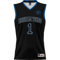 Male #1 Black BYU Cougars Lightweight Basketball Jersey