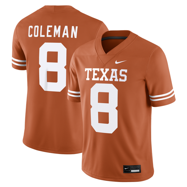 Cam Coleman Texas Longhorns Game Football Jersey - Texas Orange