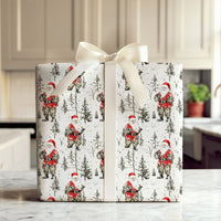 Tactical Santa Claus Gift Wrap, Camo Santa Christmas Wrapping Paper, Military Camouflage Holiday Wrapping Paper