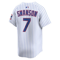 Chicago Cubs Dansby Swanson White Home Limited Player Jersey