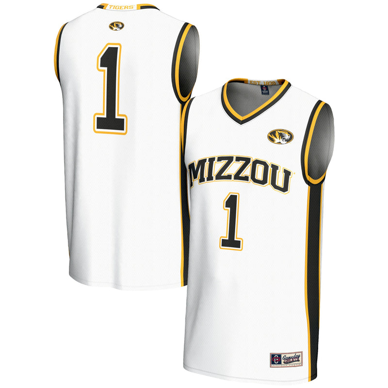 #1 Missouri Tigers Lightweight Basketball Jersey - White