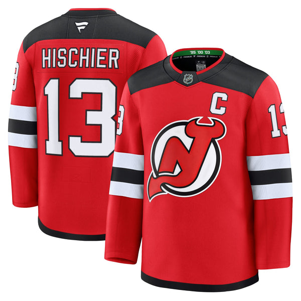 New Jersey Devils Nico Hischier Red Home Premium Jersey