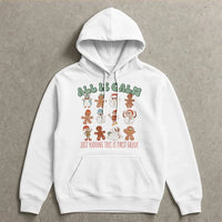 Gingerbread First Grade Christmas Sweatshirt, All Is Calm Teacher Christmas Hoodie, Elementary Teacher Holiday Hooded Pullover