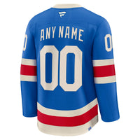 New York Rangers Blue Centennial Premium Custom Jersey