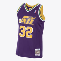 Utah Jazz Karl Malone 1991 Hardwood Classics Road Swingman Jersey - Purple