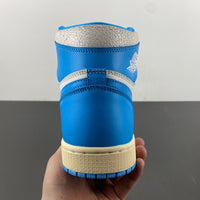 High Top Sneakers, Blue White Colorway, Lace Up Design, Casual Gift for Sneaker Fans