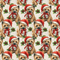 Holiday Dog Gift Wrap Roll, Cairn Terrier Christmas Wrapping Paper, Festive Pet Winter Wrapping Paper, Dog Lover Xmas Present Presentation