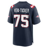 New England Patriots Alijah Vera-Tucker Navy Team Game Jersey