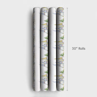 Watercolor Winter Holiday Gift Wrap, Christmas Gnome Wrapping Paper, Whimsical Nordic Gnomes Gift Wrapping Paper, Festive Xmas Present Wrap
