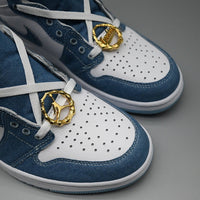 Sneakers, Blue White Colorway, Lace Up Design, Casual Gift for Sneaker Fans