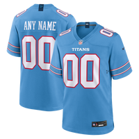 Tennessee Titans Light Blue Game Custom Jersey