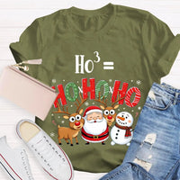 Humorous Ho Ho Ho Math Pun Shirt, Ho Cubed Math Teacher Christmas T-Shirt, Holiday Math Teacher Tee, Christmas Math Equation Shirt, Math Present