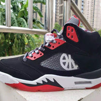 Sneakers, Black Red Colorway, Lace Up Design, Casual Gift for Sneaker Fans
