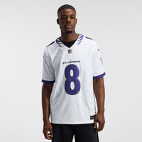 Baltimore Ravens Lamar Jackson White Stitched Limited Jersey