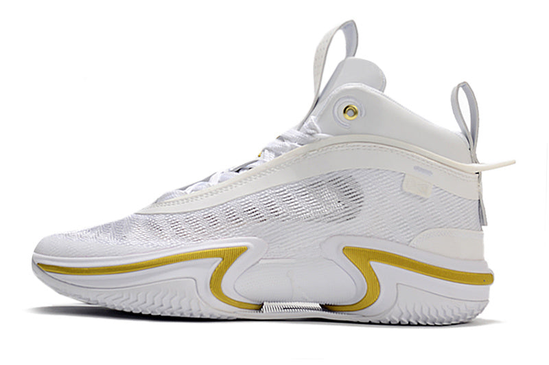 Sneakers, White Yellow Colorway, Lace Up Design, Casual Gift for Sneaker Fans
