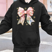 Coquette Bow Christian Nativity Sweatshirt, Nativity Scene Christmas Hoodie, Religious Holiday Graphic Pullover, Jesus Birth Xmas Present