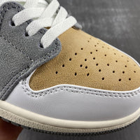 Low Top Sneakers, White Gray Brown Colorway, Lace Up Design, Casual Gift for Sneaker Fans