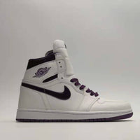 Sneakers, White Purple Colorway, Lace Up Design, Casual Gift for Sneaker Fans