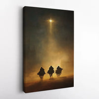 Star of Bethlehem Canvas Print, Three Wise Men Nativity Canvas Wall Art, Epiphany Christian Manger Wall Decor, Religious Christmas Present