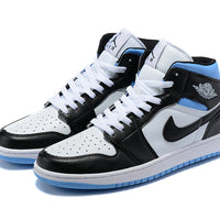 Sneakers, Blue White Black Colorway, Lace Up Design, Casual Gift for Sneaker Fans