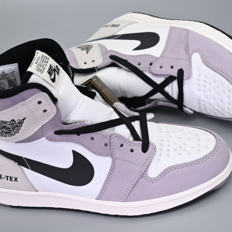 Sneakers, White Purple Colorway, Reflective Detail, Lace Up Design, Casual Gift for Sneaker Fans