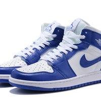 Sneakers, Blue White Colorway, Lace Up Design, Casual Gift for Sneaker Fans