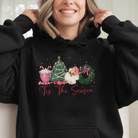 Tis the Season Christmas Hoodie, Retro Santa Claus Christmas Hoodie, Holiday Santa Graphic Sweatshirt, Festive Xmas Hoodie, Winter Present