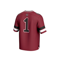 #1 South Carolina Gamecocks Lightweight Collegiate Football Fashion Jersey - Garnet