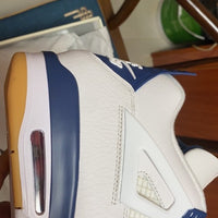 Mid Top Sneakers, Blue White Gray Navy Colorway, Lace Up Design, Casual Gift for Sneaker Fans