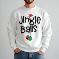 Humorous Naughty Holiday Sweater, Jingle Balls Christmas Sweatshirt, Adult Humor Xmas Crewneck, Sarcastic Winter Pullover, Christmas Sweatshirt