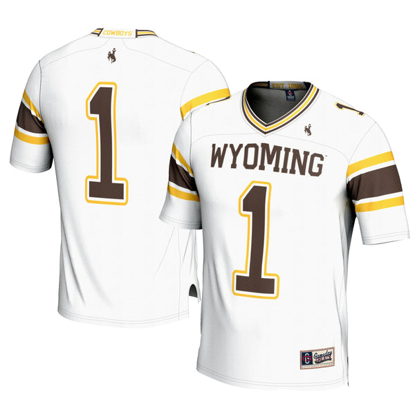 #1 Wyoming Cowboys Football Jersey - White