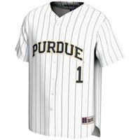 #1 Purdue Boilermakers Lightweight Baseball Jersey - White