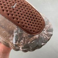Slides, Gray Brown Colorway, Camouflage Pattern, Slip On Design, Casual Gift for Shoe Lovers