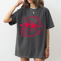 Bubble Gum Santa Claus Graphic Tee, Cool Santa Sunglasses T-Shirt, Retro Pink Christmas Shirt, Humorous Holiday Graphic T-Shirt Present