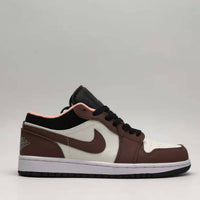 Low Top Sneakers, Brown White Colorway, Lace Up Design, Casual Gift for Sneaker Fans