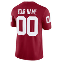 Oklahoma Sooners Custom Football Game Jersey - Crimson