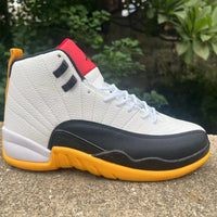 Sneakers, White Black Yellow Colorway, Lace Up Design, Casual Gift for Sneaker Fans